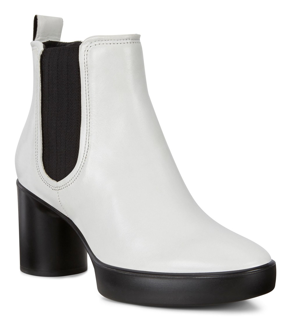 ECCO Womens Boots White/Black - Shape Sculpted Motion 55 - DKL-907865